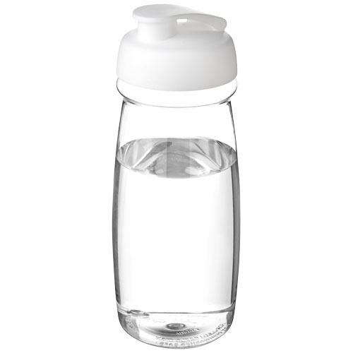Bidon promotionnel de sport 600ml H2O Active® Translucide et Blanc